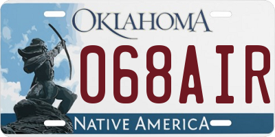 OK license plate 068AIR