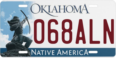 OK license plate 068ALN