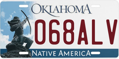 OK license plate 068ALV