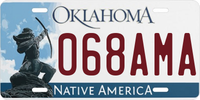 OK license plate 068AMA