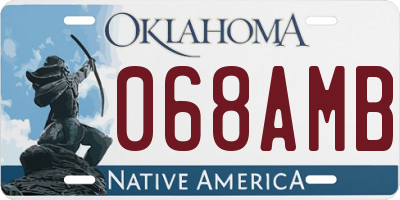 OK license plate 068AMB