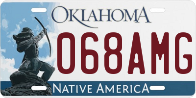 OK license plate 068AMG