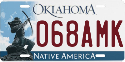 OK license plate 068AMK