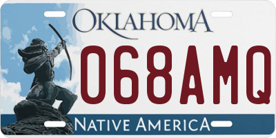 OK license plate 068AMQ