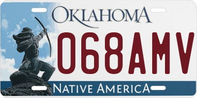 OK license plate 068AMV