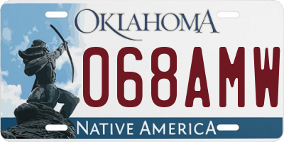 OK license plate 068AMW