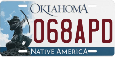 OK license plate 068APD