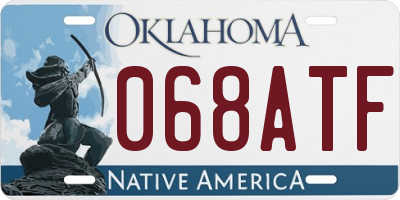 OK license plate 068ATF