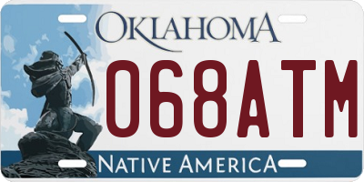 OK license plate 068ATM