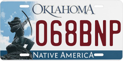 OK license plate 068BNP