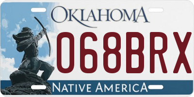 OK license plate 068BRX