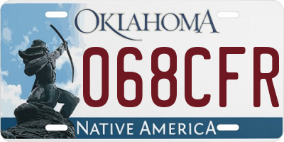 OK license plate 068CFR
