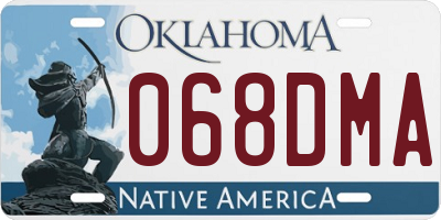 OK license plate 068DMA