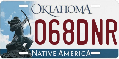 OK license plate 068DNR