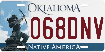 OK license plate 068DNV