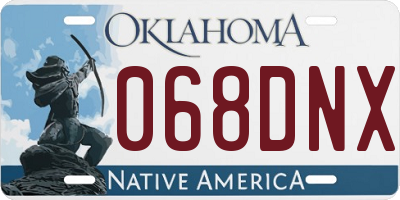 OK license plate 068DNX