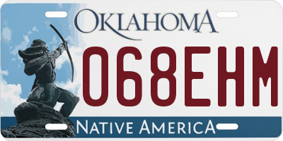 OK license plate 068EHM