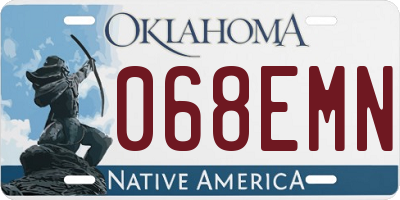 OK license plate 068EMN
