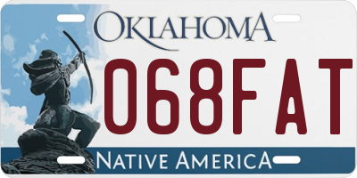 OK license plate 068FAT