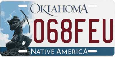 OK license plate 068FEU