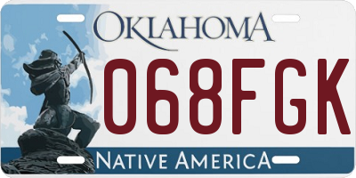 OK license plate 068FGK