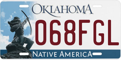 OK license plate 068FGL