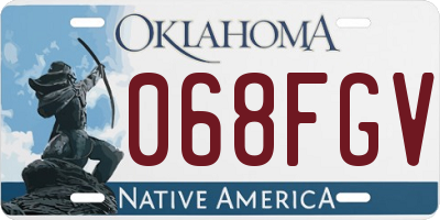 OK license plate 068FGV