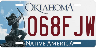 OK license plate 068FJW