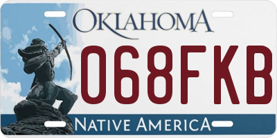 OK license plate 068FKB