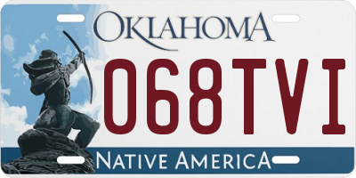 OK license plate 068TVI