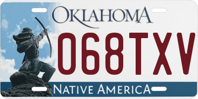 OK license plate 068TXV