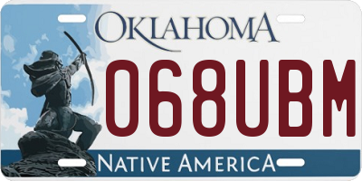 OK license plate 068UBM