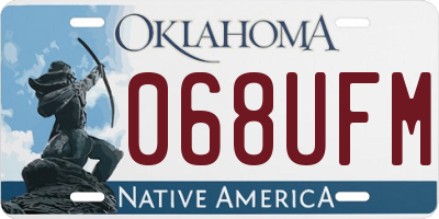 OK license plate 068UFM
