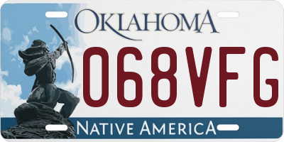 OK license plate 068VFG