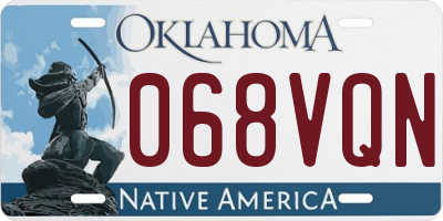 OK license plate 068VQN