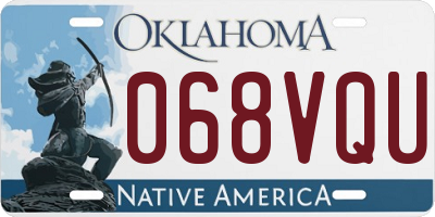 OK license plate 068VQU