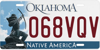 OK license plate 068VQV