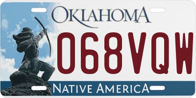 OK license plate 068VQW