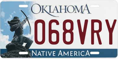 OK license plate 068VRY