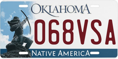 OK license plate 068VSA