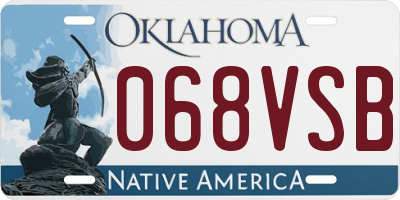 OK license plate 068VSB