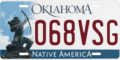 OK license plate 068VSG