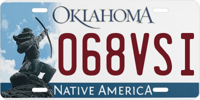 OK license plate 068VSI