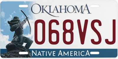 OK license plate 068VSJ