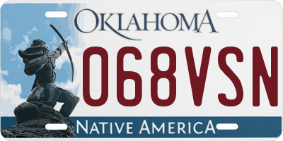 OK license plate 068VSN