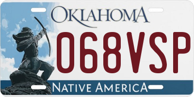 OK license plate 068VSP