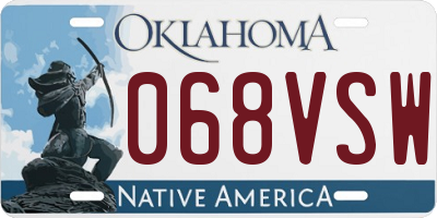 OK license plate 068VSW