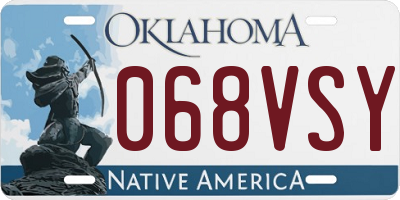 OK license plate 068VSY