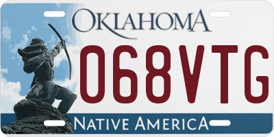 OK license plate 068VTG