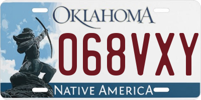 OK license plate 068VXY